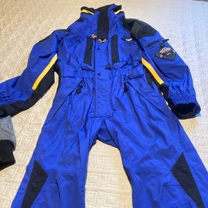 *vintage*Helly Hansen blue one piece ski suit